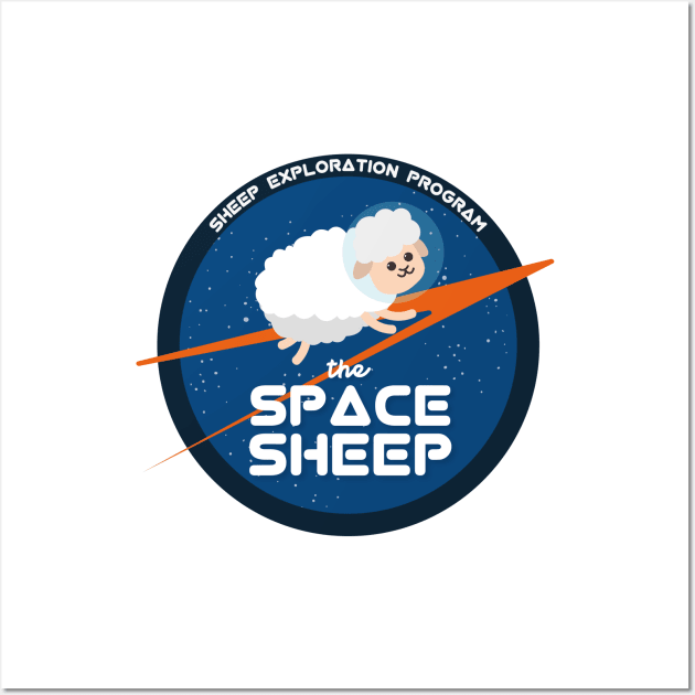 The Space Sheep | Funny Animals | Gift Ideas Wall Art by Fluffy-Vectors